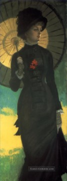 Frau Newton mit einem Sonnenschirm James Jacques Joseph Tissot Ölgemälde